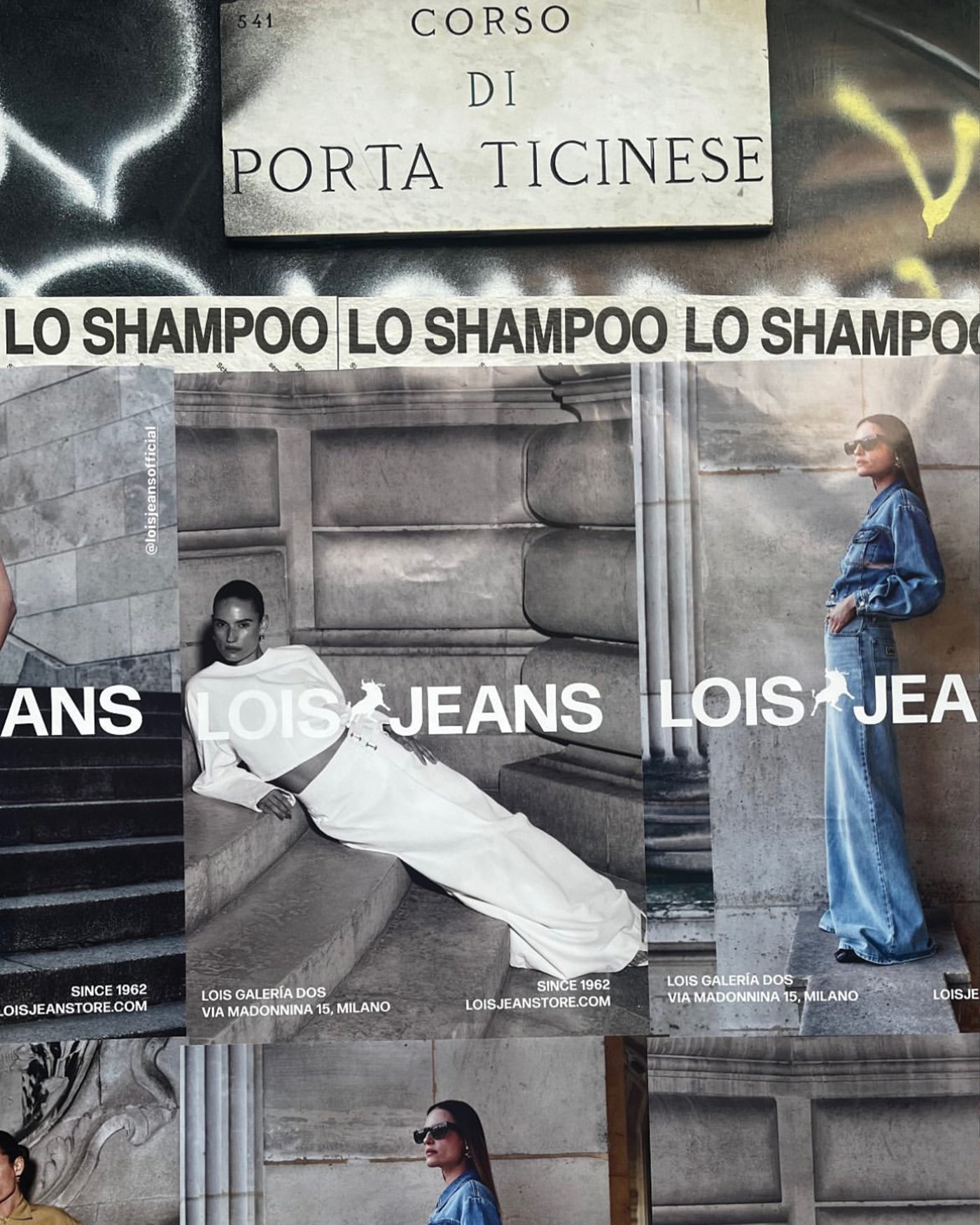 out-of-home — Lois Jeans posters, Corso di Porta Ticinese, Milan